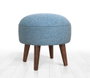 Atelier Del Sofa Puf de Terciopelo Azul